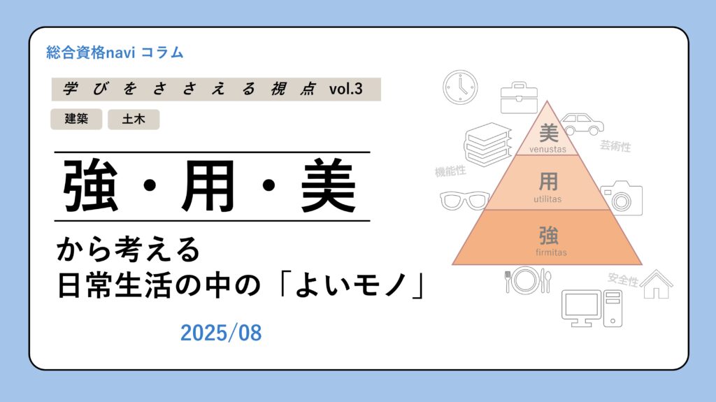 強・用・美から考える日常生活の中の「よいモノ」イメージ